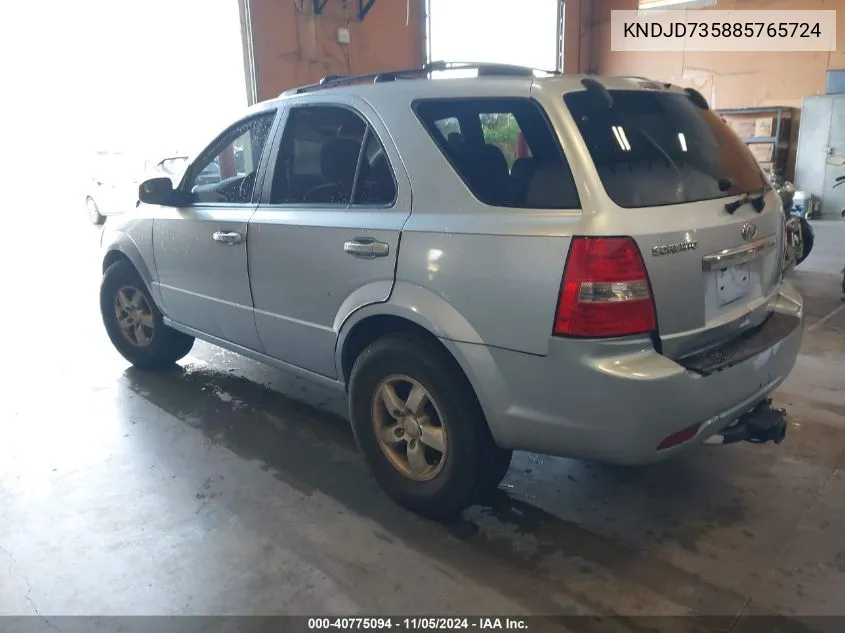 KNDJD735885765724 2008 Kia Sorento Lx