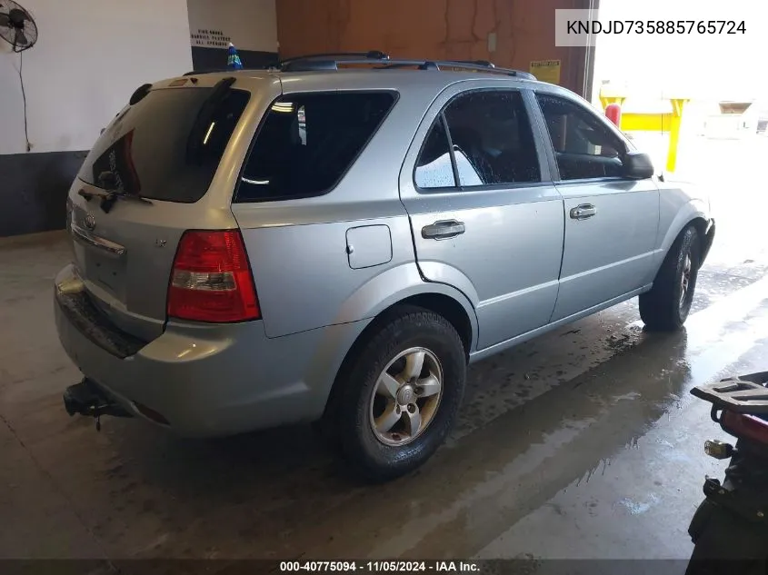 KNDJD735885765724 2008 Kia Sorento Lx