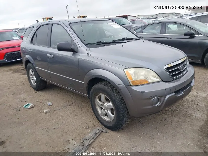 2008 Kia Sorento Lx Base VIN: KNDJD735985856338 Lot: 40802991