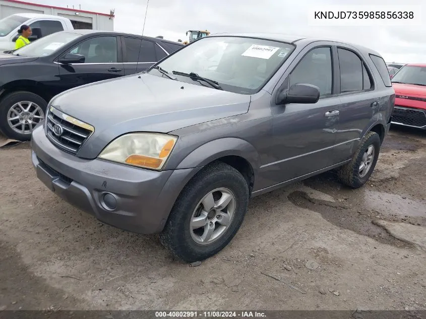 2008 Kia Sorento Lx Base VIN: KNDJD735985856338 Lot: 40802991