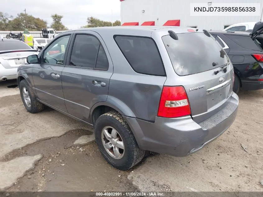 2008 Kia Sorento Lx Base VIN: KNDJD735985856338 Lot: 40802991