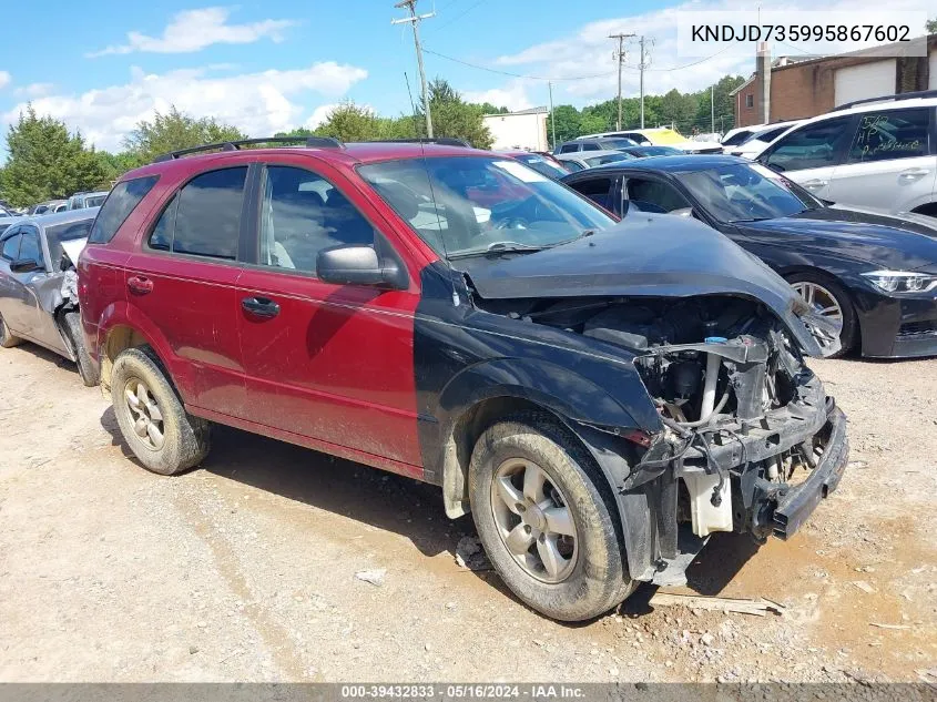 2009 Kia Sorento Lx VIN: KNDJD735995867602 Lot: 39432833