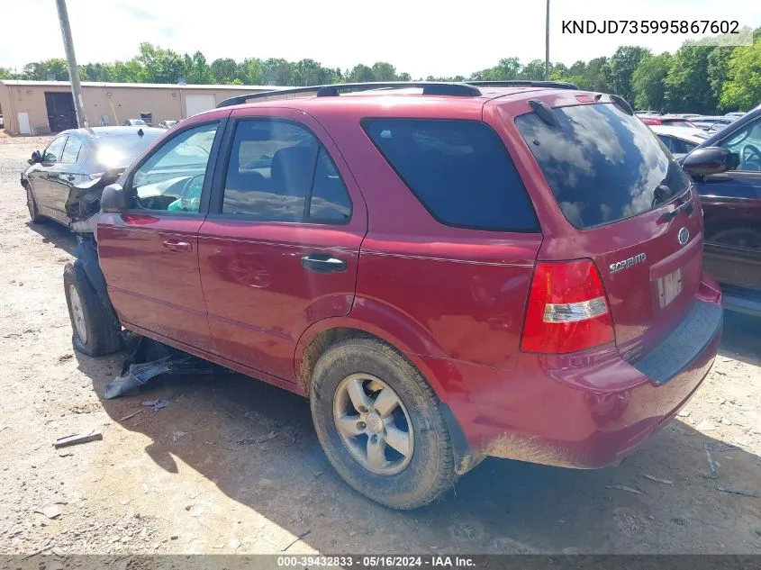 KNDJD735995867602 2009 Kia Sorento Lx