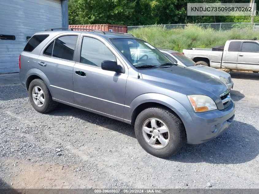 2009 Kia Sorento Lx VIN: KNDJC735095870262 Lot: 39688037