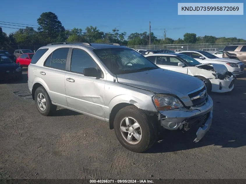 KNDJD735995872069 2009 Kia Sorento Lx/Ex