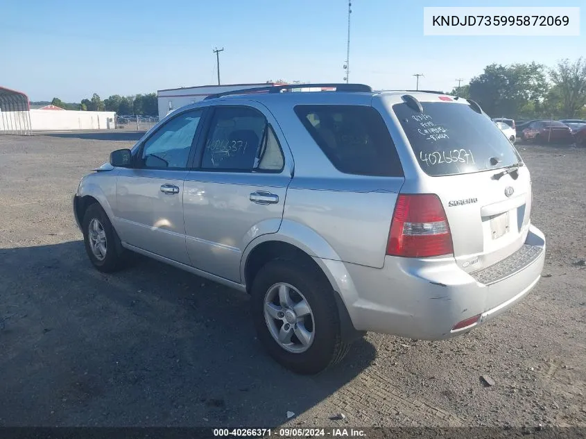 KNDJD735995872069 2009 Kia Sorento Lx/Ex