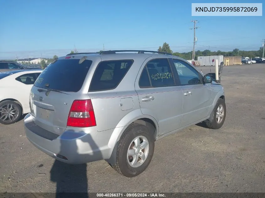 KNDJD735995872069 2009 Kia Sorento Lx/Ex