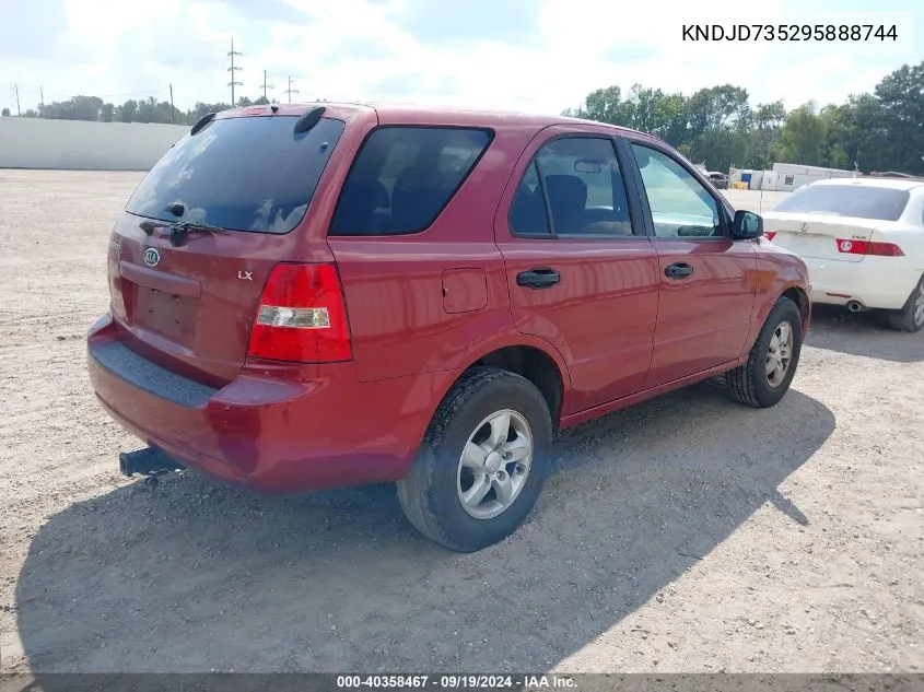 KNDJD735295888744 2009 Kia Sorento Lx Base