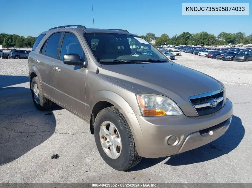 KNDJC735595874033 2009 Kia Sorento Lx