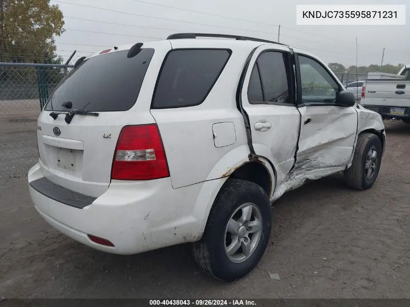 2009 Kia Sorento Lx VIN: KNDJC735595871231 Lot: 40438043