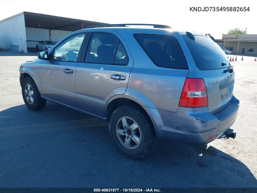 2009 Kia Sorento Lx VIN: KNDJD735495882654 Lot: 40631977