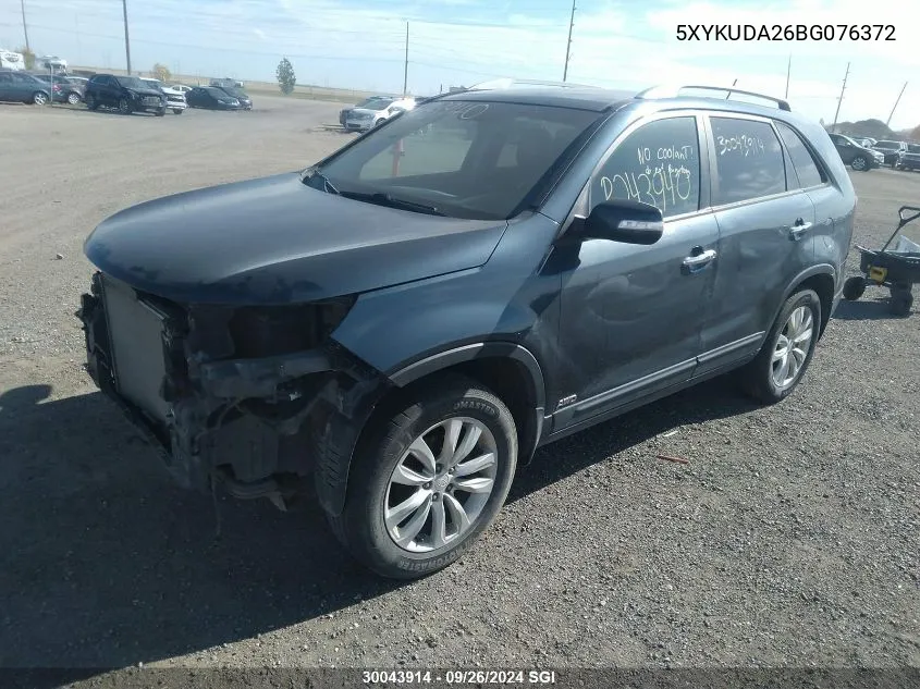 2011 Kia Sorento Ex VIN: 5XYKUDA26BG076372 Lot: 30043914