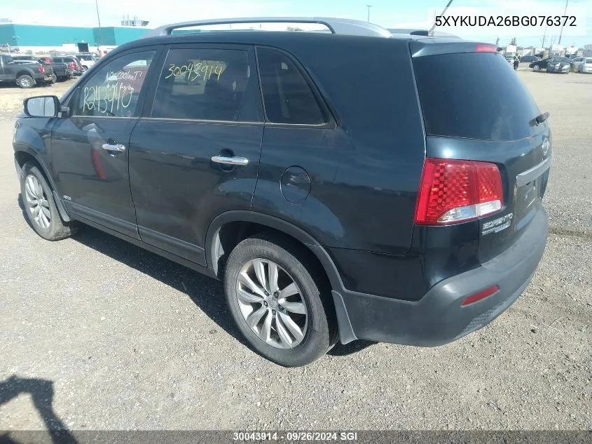 2011 Kia Sorento Ex VIN: 5XYKUDA26BG076372 Lot: 30043914