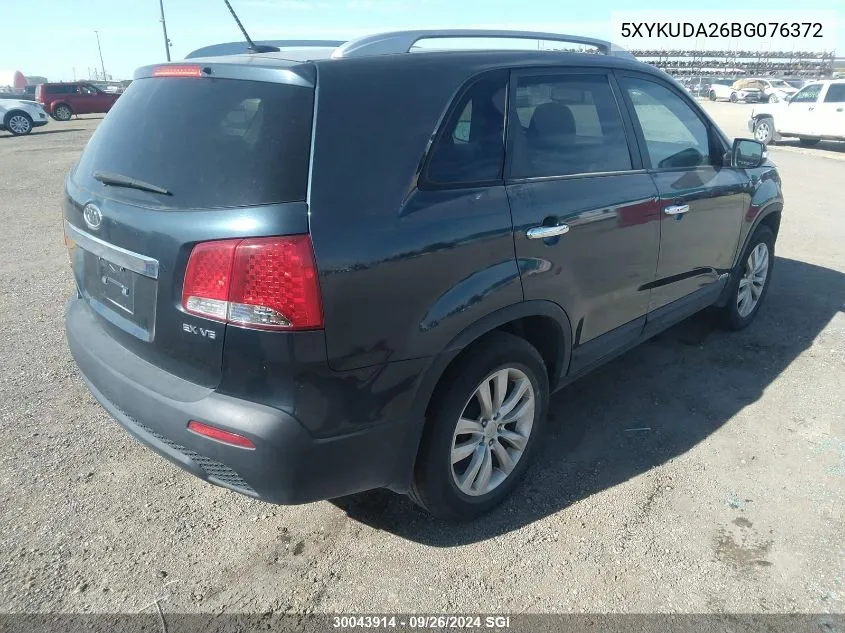 2011 Kia Sorento Ex VIN: 5XYKUDA26BG076372 Lot: 30043914