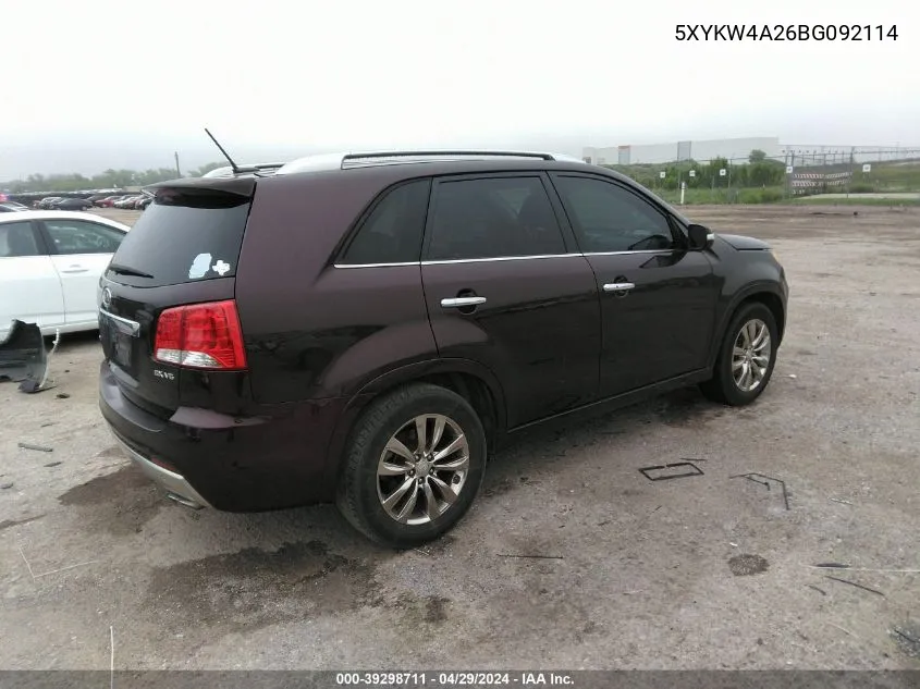 5XYKW4A26BG092114 2011 Kia Sorento Sx V6