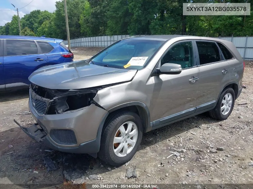 5XYKT3A12BG035578 2011 Kia Sorento Lx