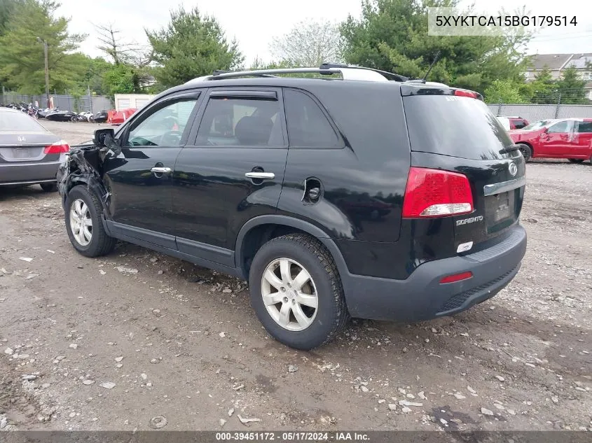 5XYKTCA15BG179514 2011 Kia Sorento Lx