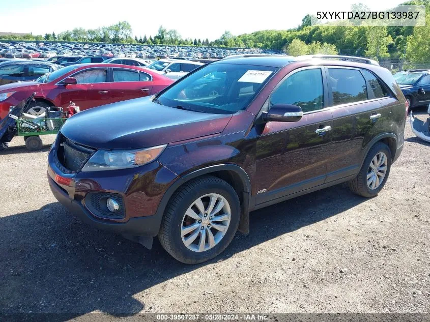 5XYKTDA27BG133987 2011 Kia Sorento Lx V6