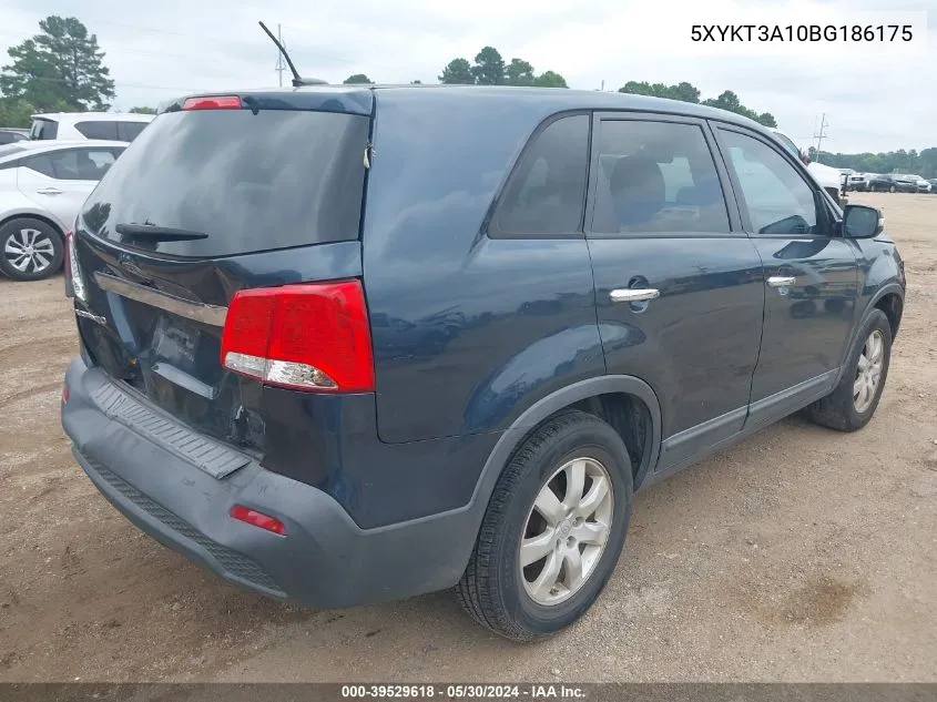 2011 Kia Sorento Lx VIN: 5XYKT3A10BG186175 Lot: 39529618