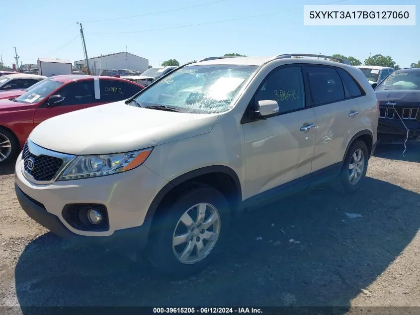 2011 Kia Sorento Lx VIN: 5XYKT3A17BG127060 Lot: 39615205