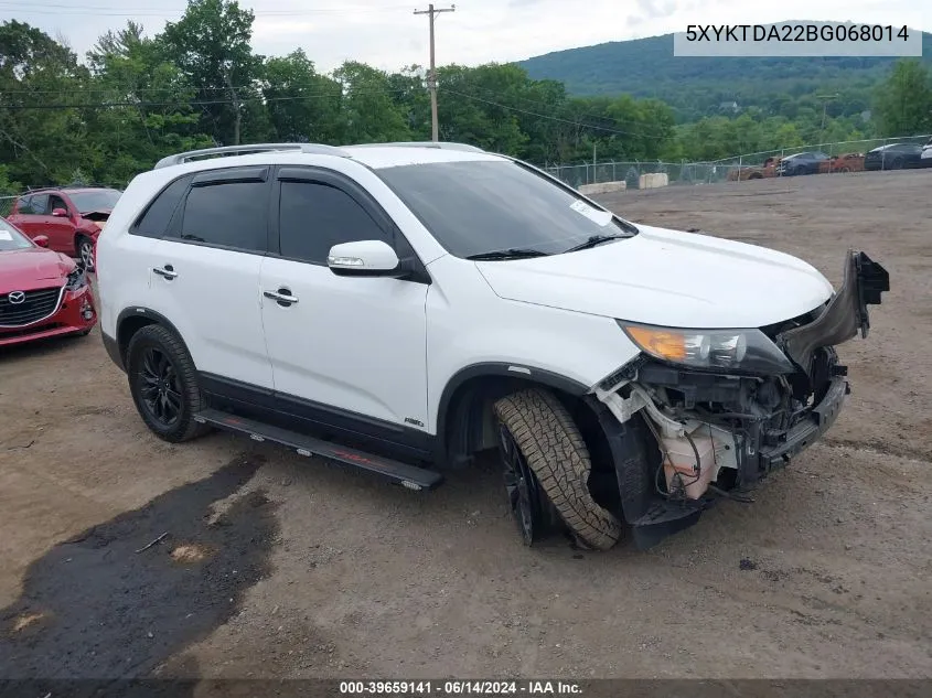 2011 Kia Sorento Lx V6 VIN: 5XYKTDA22BG068014 Lot: 39659141