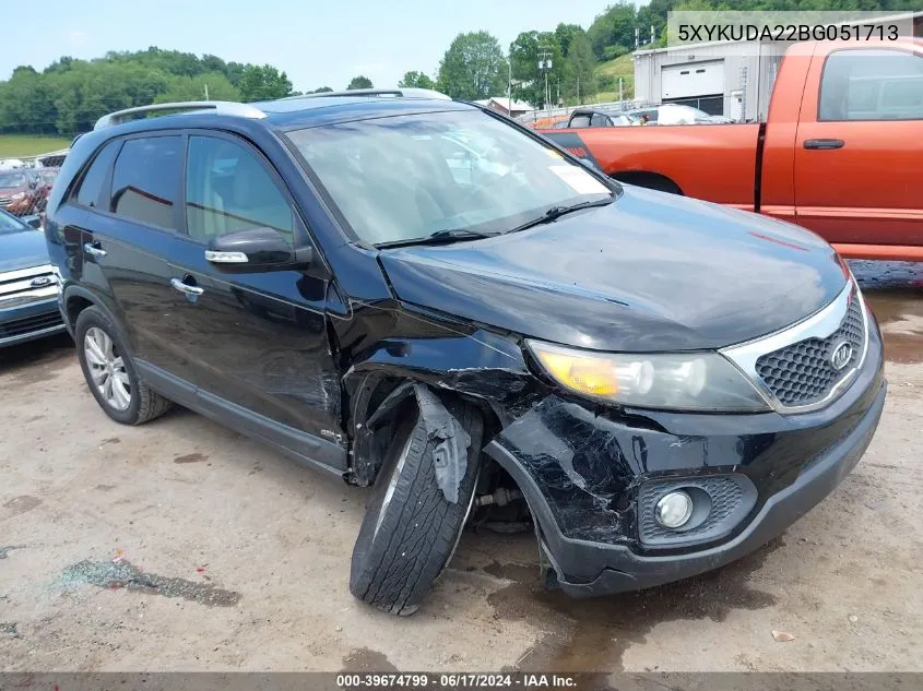 2011 Kia Sorento Ex V6 VIN: 5XYKUDA22BG051713 Lot: 39674799