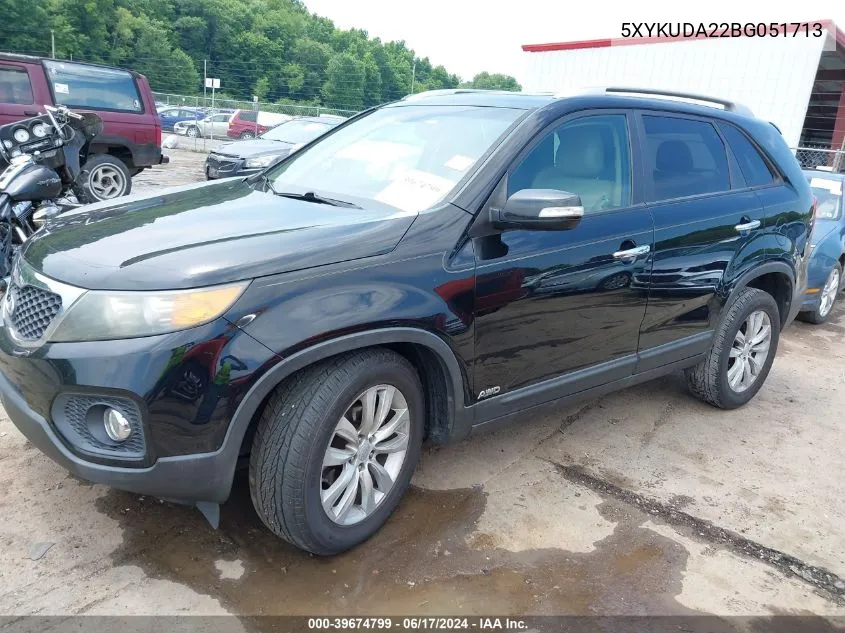 2011 Kia Sorento Ex V6 VIN: 5XYKUDA22BG051713 Lot: 39674799