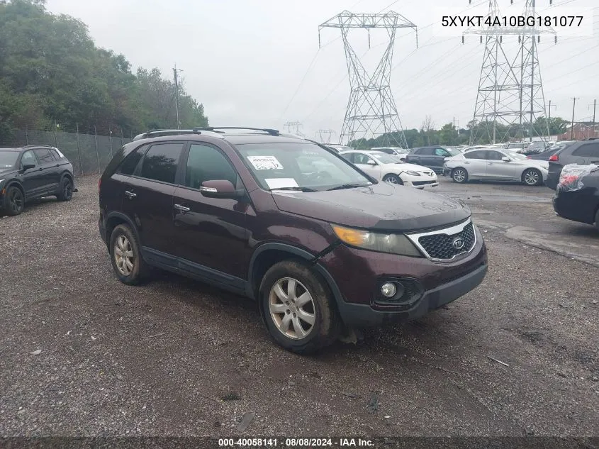 5XYKT4A10BG181077 2011 Kia Sorento Lx