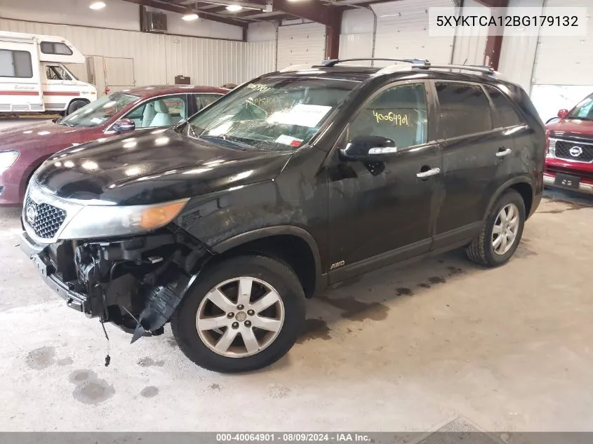 2011 Kia Sorento Lx VIN: 5XYKTCA12BG179132 Lot: 40064901