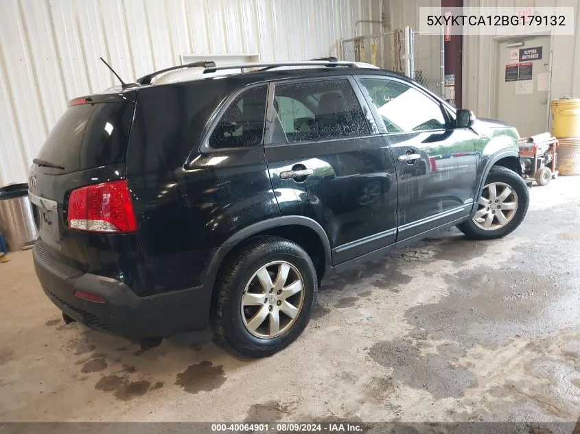 2011 Kia Sorento Lx VIN: 5XYKTCA12BG179132 Lot: 40064901