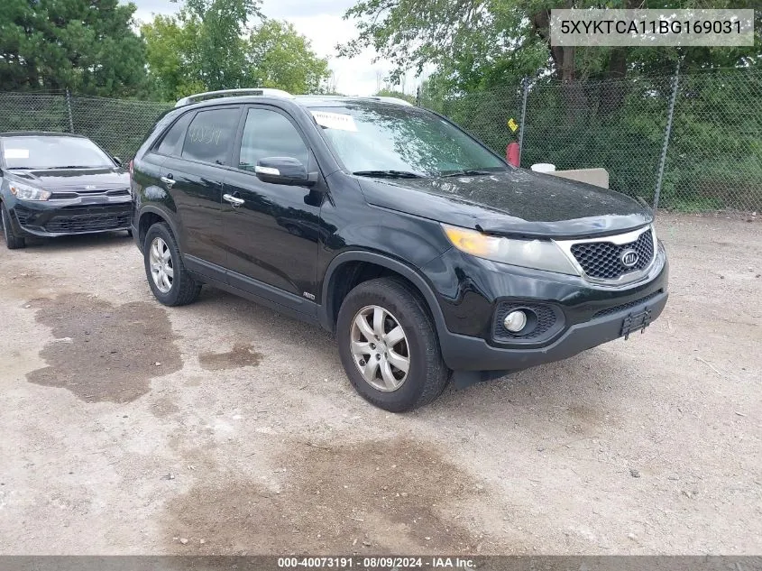 2011 Kia Sorento Lx VIN: 5XYKTCA11BG169031 Lot: 40073191