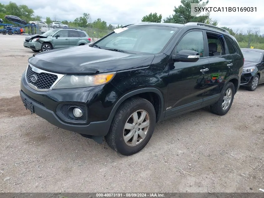 2011 Kia Sorento Lx VIN: 5XYKTCA11BG169031 Lot: 40073191