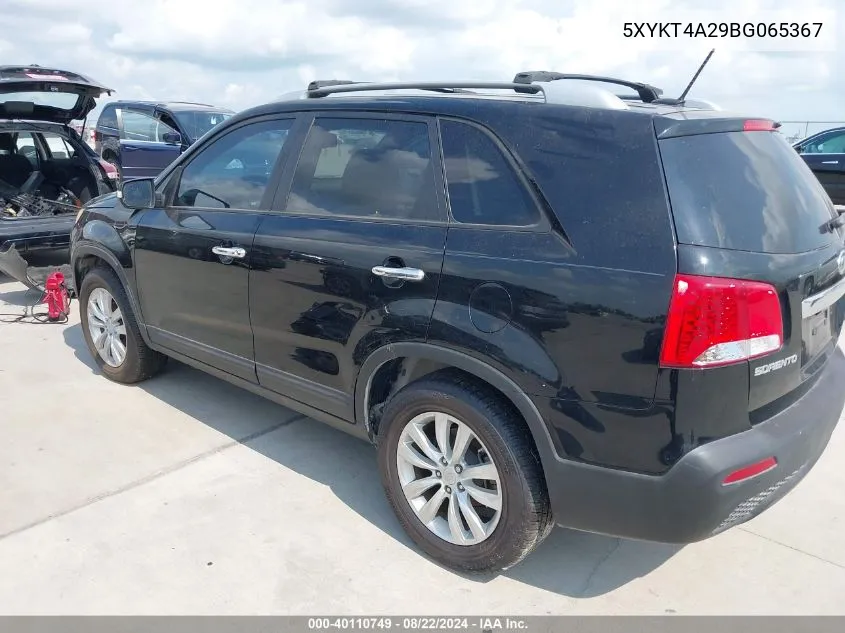 2011 Kia Sorento Lx V6 VIN: 5XYKT4A29BG065367 Lot: 40110749