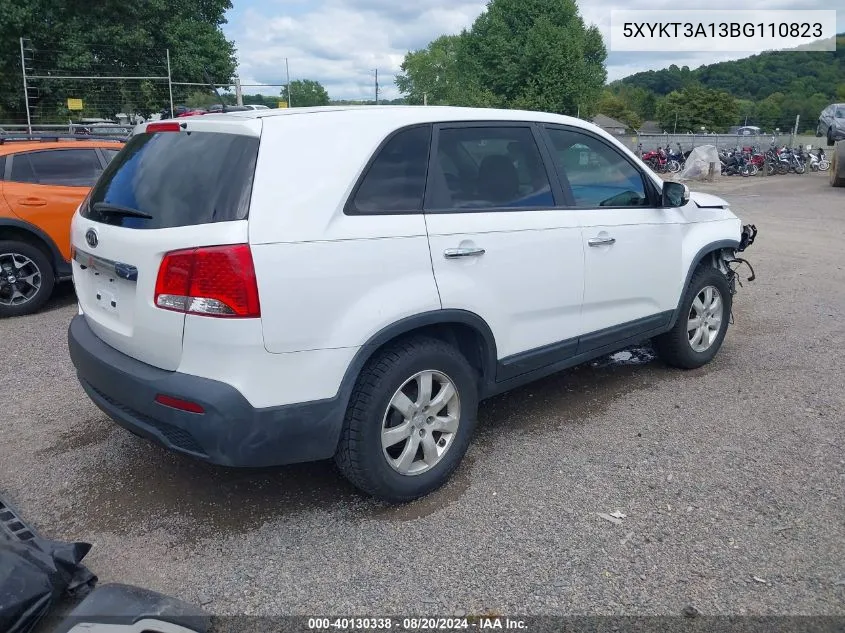 2011 Kia Sorento Lx VIN: 5XYKT3A13BG110823 Lot: 40130338