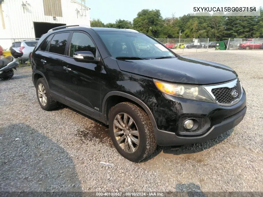 2011 Kia Sorento Ex VIN: 5XYKUCA15BG087154 Lot: 40130557