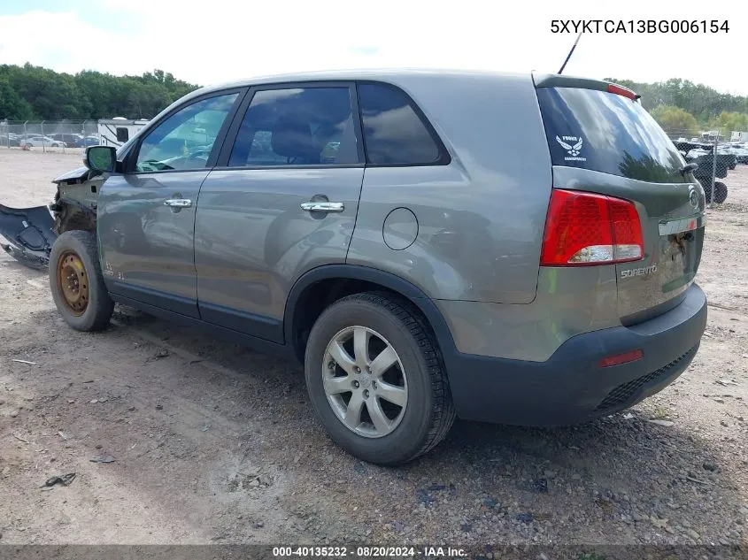 5XYKTCA13BG006154 2011 Kia Sorento Lx