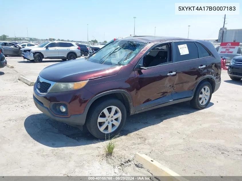 5XYKT4A17BG007183 2011 Kia Sorento Lx