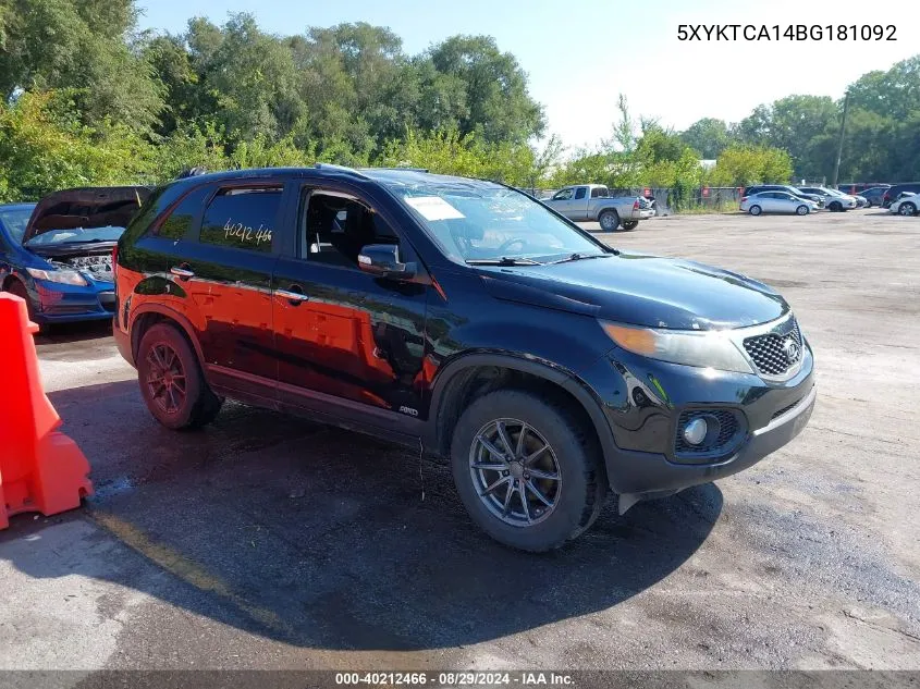 5XYKTCA14BG181092 2011 Kia Sorento Lx