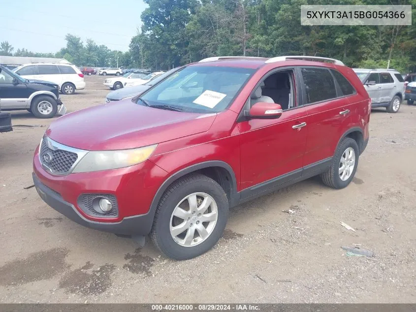 2011 Kia Sorento Lx VIN: 5XYKT3A15BG054366 Lot: 40216000