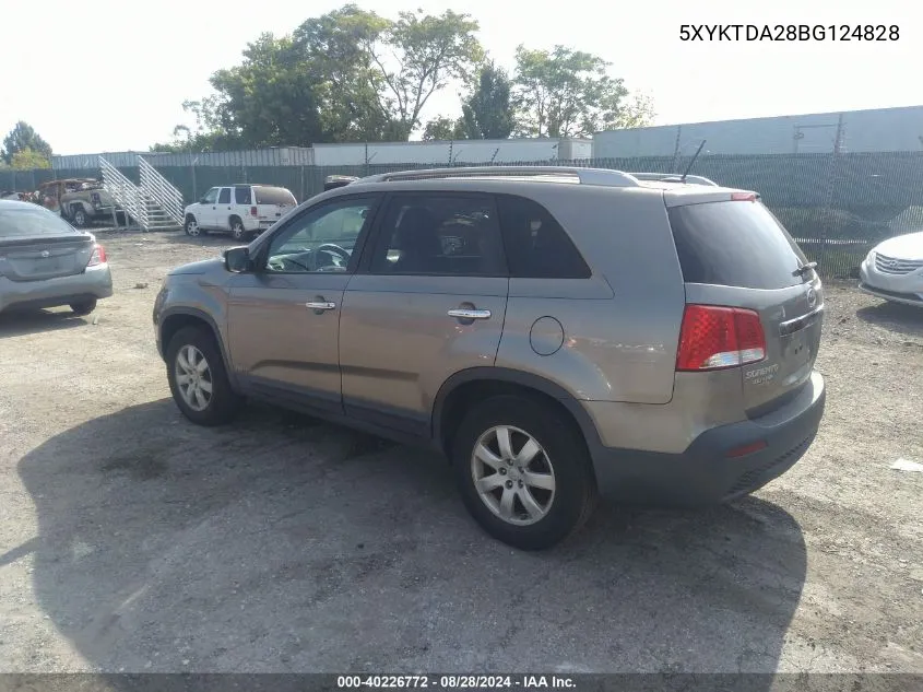 5XYKTDA28BG124828 2011 Kia Sorento Lx V6