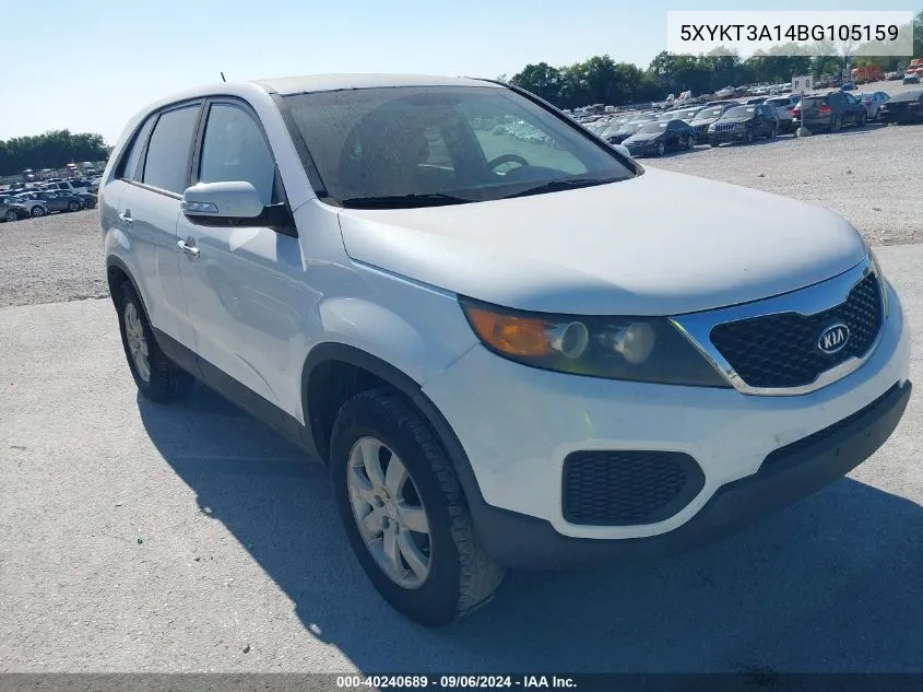 2011 Kia Sorento Lx VIN: 5XYKT3A14BG105159 Lot: 40240689