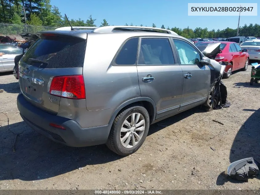 5XYKUDA28BG023947 2011 Kia Sorento Ex V6