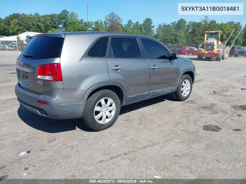 5XYKT3A11BG018481 2011 Kia Sorento Lx