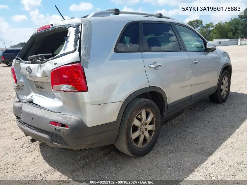 2011 Kia Sorento Lx VIN: 5XYKT3A19BG178883 Lot: 40252152