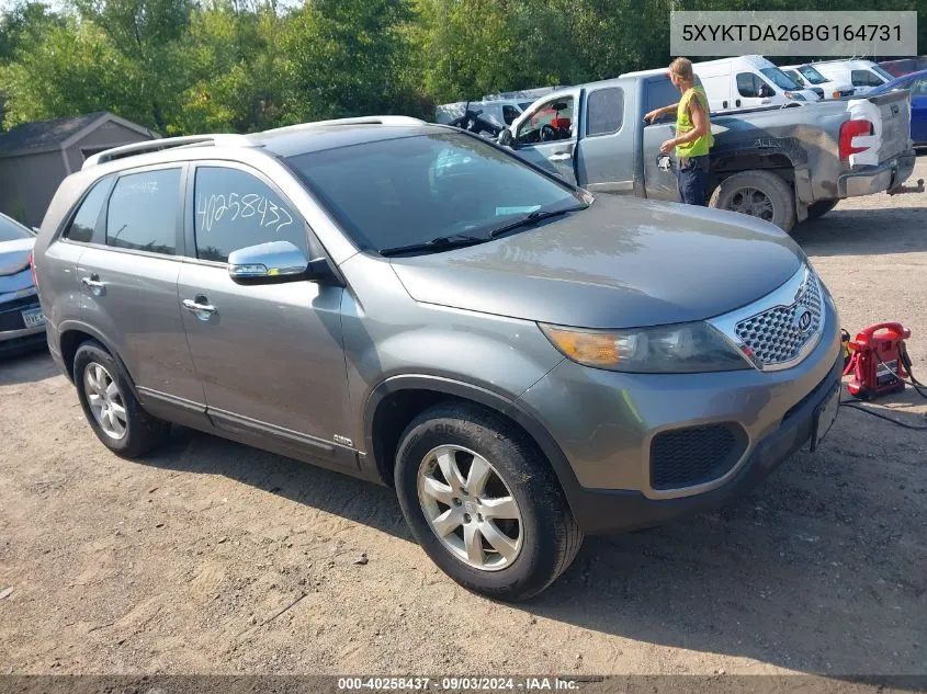 2011 Kia Sorento Lx V6 VIN: 5XYKTDA26BG164731 Lot: 40258437