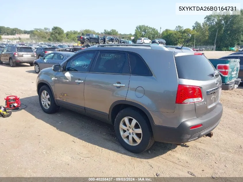 5XYKTDA26BG164731 2011 Kia Sorento Lx V6