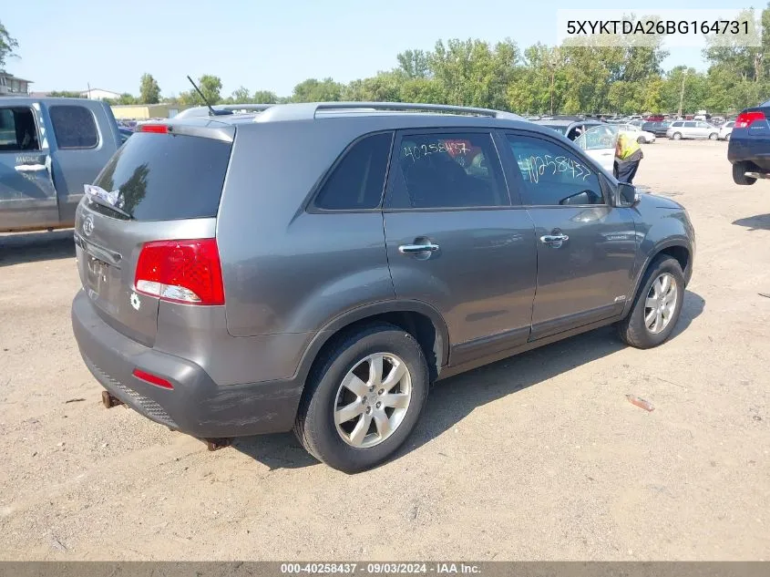 5XYKTDA26BG164731 2011 Kia Sorento Lx V6