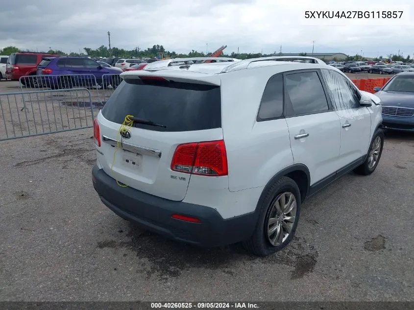 5XYKU4A27BG115857 2011 Kia Sorento Ex V6