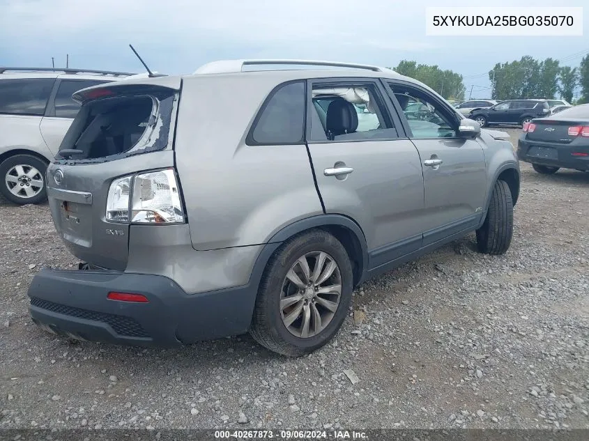 5XYKUDA25BG035070 2011 Kia Sorento Ex V6