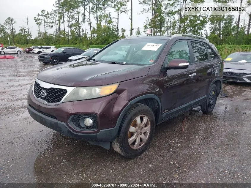 2011 Kia Sorento Lx VIN: 5XYKTCA1XBG165852 Lot: 40268787